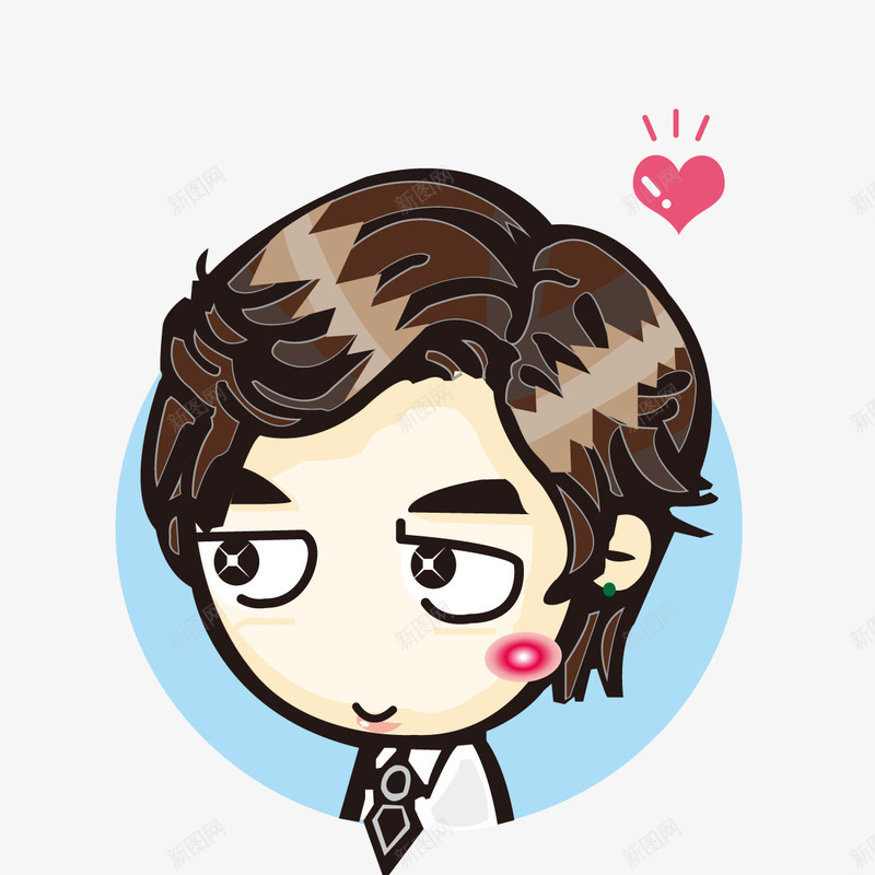 手绘小男孩头像图png免抠素材_新图网 https://ixintu.com 卡通手绘 可爱 呆萌 大眼睛 头像 正太 水彩 爱心 男孩 男生