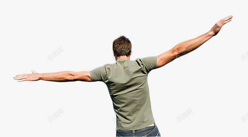 张开双手片png免抠素材_新图网 https://ixintu.com 张开 张开双手 手臂 拥抱世界 男人