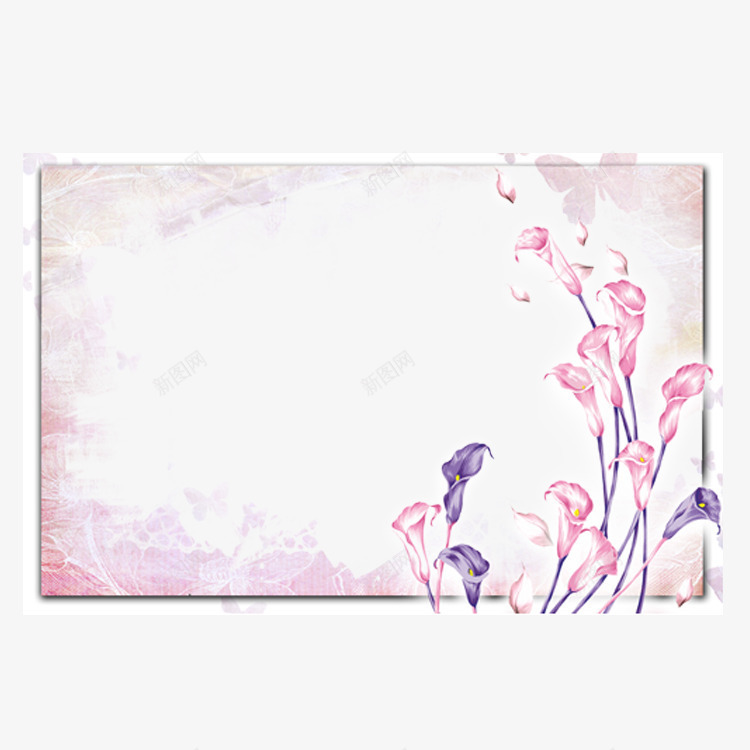 百合花相框psd免抠素材_新图网 https://ixintu.com 百合花 百合花框 相框 相框图片 相框素材 边框