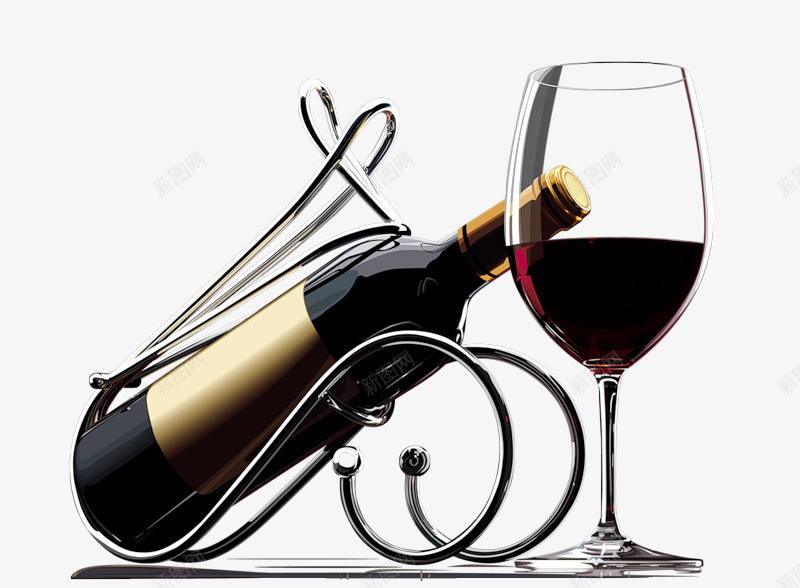 盛有红酒的红酒杯与高脚杯png免抠素材_新图网 https://ixintu.com 倒红酒 红酒 酒杯 高脚杯