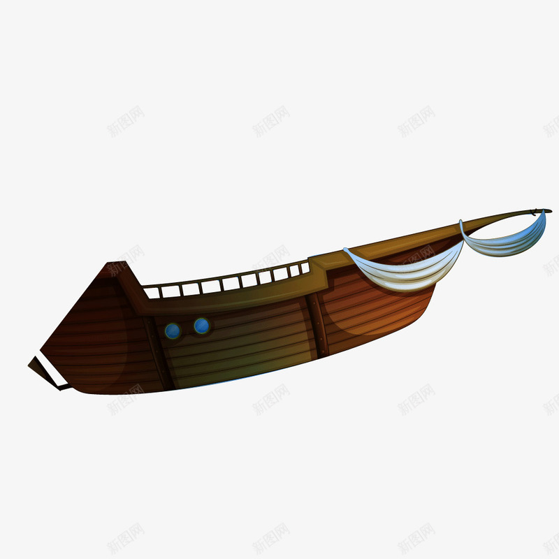 复古古代棕色船只小船png免抠素材_新图网 https://ixintu.com 古代 复古 小船 棕色 棕色复古 船只