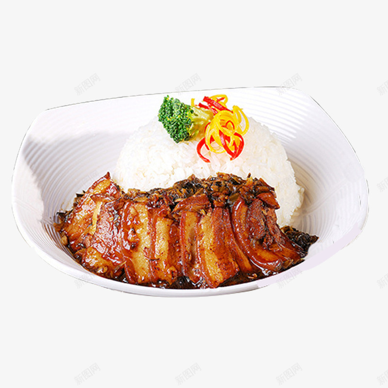 产品实物米饭梅干菜扣肉png免抠素材_新图网 https://ixintu.com 传统美食 扣肉 梅干菜扣肉 梅菜 美食 菜品 菜干 菜粒 风味美食 食品 餐饮美食