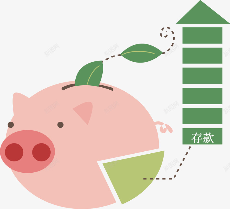 存款猪图表png免抠素材_新图网 https://ixintu.com 图表 扁平