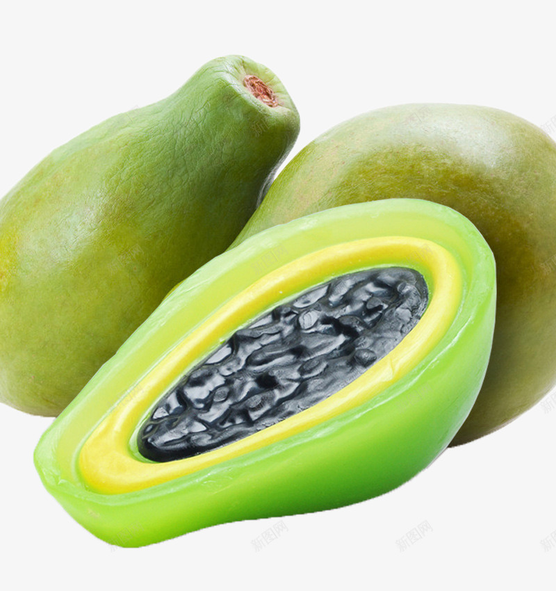 荷荷巴果实png免抠素材_新图网 https://ixintu.com 剖面 果实 绿色 荷荷巴 荷荷巴油