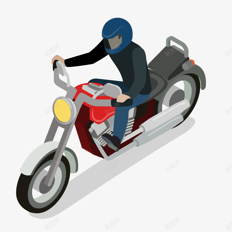 正面男孩骑摩托车行驶矢量图ai免抠素材_新图网 https://ixintu.com 人物 光泽 卡通 形式 手绘 投影 摩托车 男孩 装饰 质感 阴影 矢量图