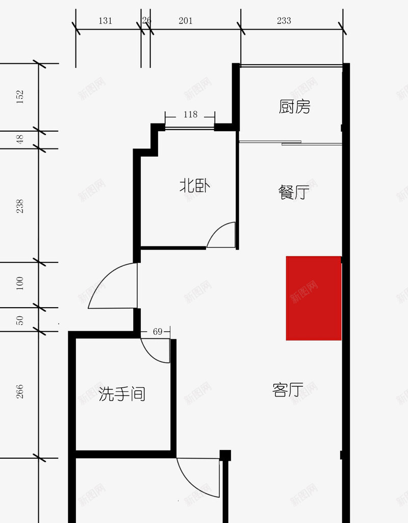 一室一厅房屋平面图png免抠素材_新图网 https://ixintu.com 一室一厅 室内平面图 室内设计 室内设计平面图 房屋平面图 房屋设计
