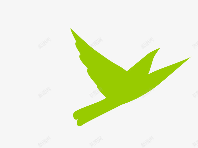 绿色飞鸟LOGO矢量图图标ai_新图网 https://ixintu.com Logo 椋為笩 缁胯壊 矢量图
