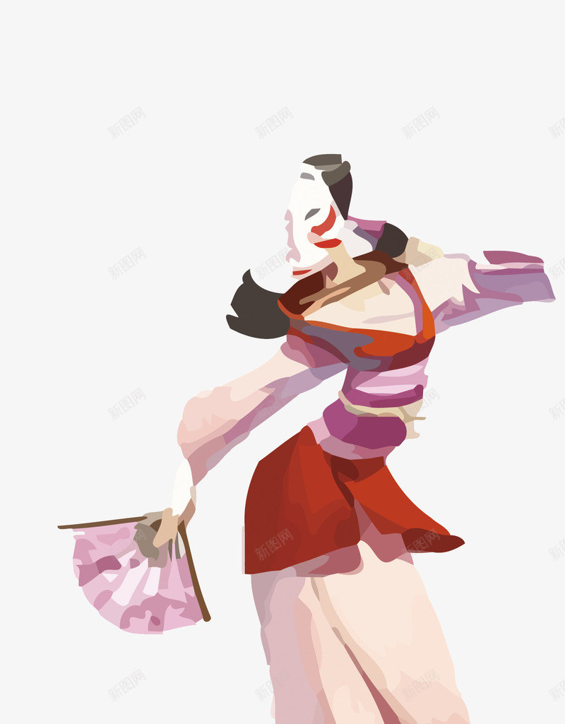 艺人png免抠素材_新图网 https://ixintu.com PNG PNG免费下载 PNG图片 手绘 日式 舞者 艺人