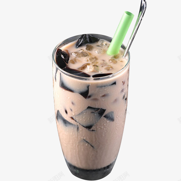 冰烧仙草奶茶png免抠素材_新图网 https://ixintu.com 下午茶 中华人民共和国省级行政区 中国台湾省 产品实物 冷饮 台湾仙草冻 奶茶 奶茶杯 招牌奶茶 清热解毒 烧仙草 甜品 美容养颜 饮料
