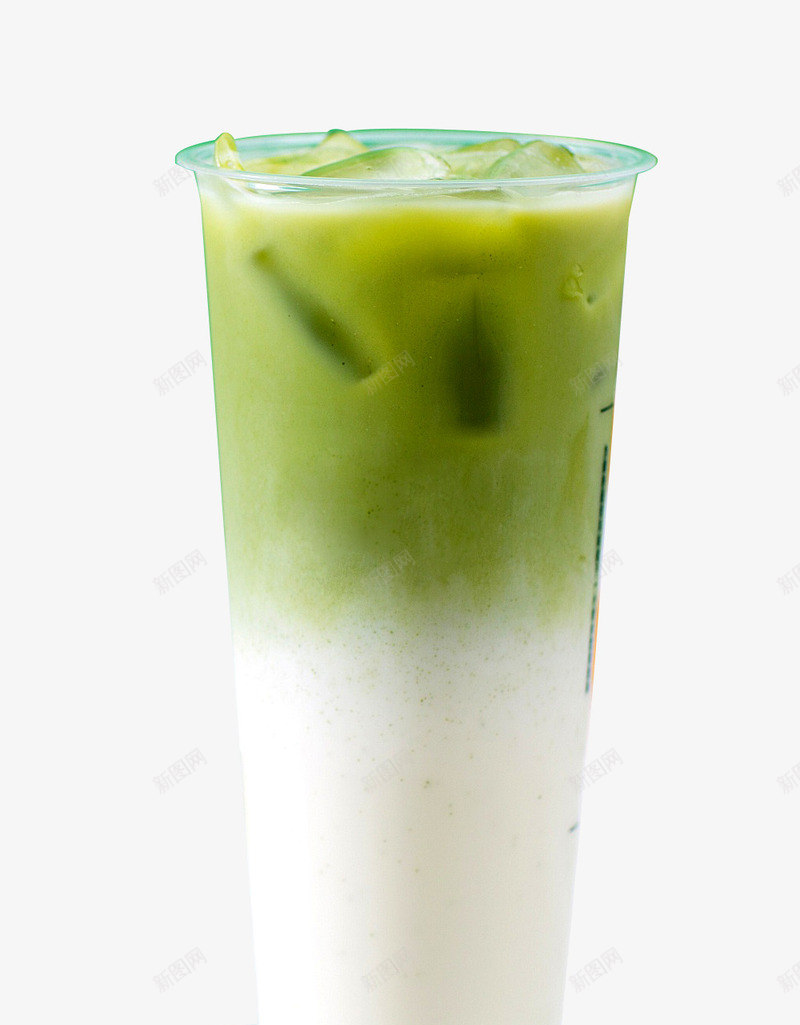抹茶奶绿产品实物png免抠素材_新图网 https://ixintu.com 产品实物 冰块 分层 夏日 奶茶 椰果 清凉 渐变 绿色