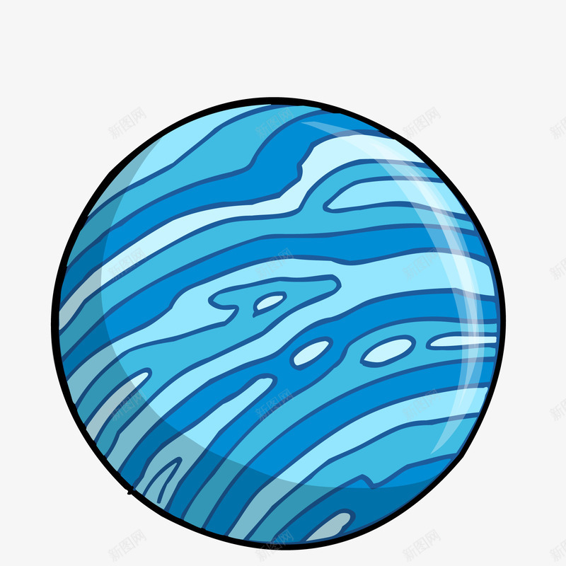 卡通星球矢量图ai免抠素材_新图网 https://ixintu.com 创意卡通 卡通 卡通插图 插图 星球 水星 矢量图