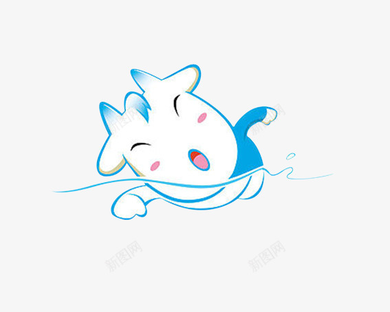 小羊游泳png免抠素材_新图网 https://ixintu.com 卡通动物 卡通动物运动会 卡通水 卡通羊 游泳 生肖 白色 粉色 羊 蓝色 运动
