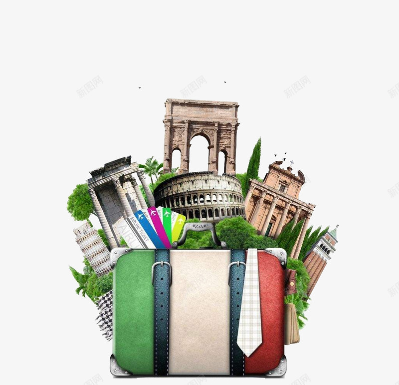 背上行囊去旅行png免抠素材_新图网 https://ixintu.com 旅游 环游世界 行囊 行李