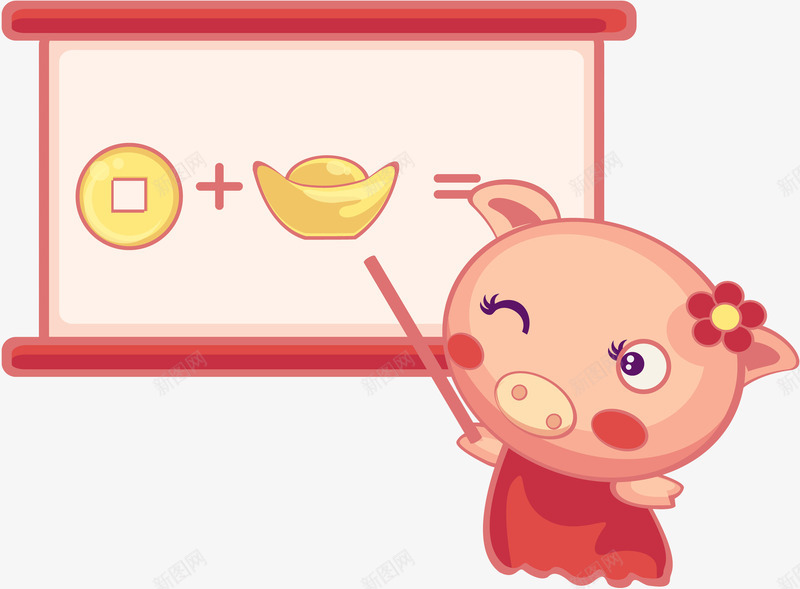 正在教学的小母猪png免抠素材_新图网 https://ixintu.com 动物 卡通 家猪 家畜 小猪 小香猪 懒惰 母猪 牲畜 猪 畜牲 肥头大耳 饲养 黑板