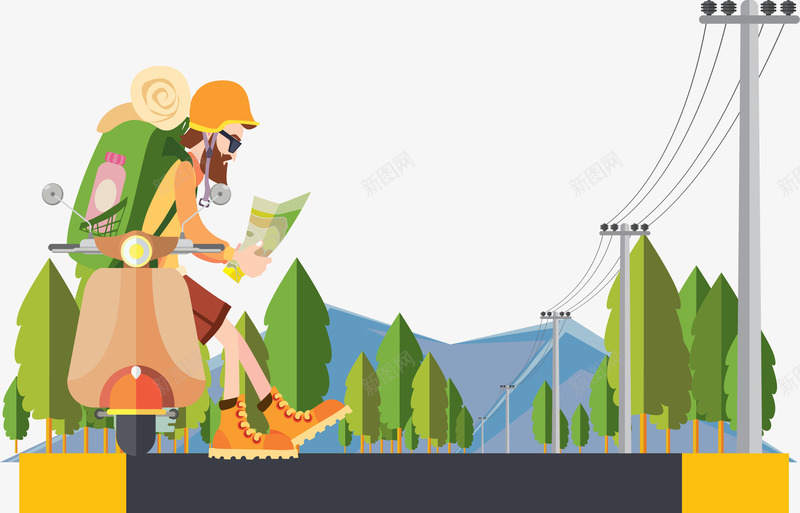 磨练意志的毕业旅行png免抠素材_新图网 https://ixintu.com 一个人走走 徒步游 旅游的意义 毕业旅行 矢量素材