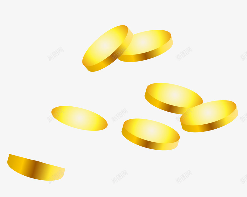 金币钞票金币奖励矢量图ai免抠素材_新图网 https://ixintu.com 丝带金币 可爱金币 洒落金币 送淘金币 金币条 金币盒子 金币金融 矢量图