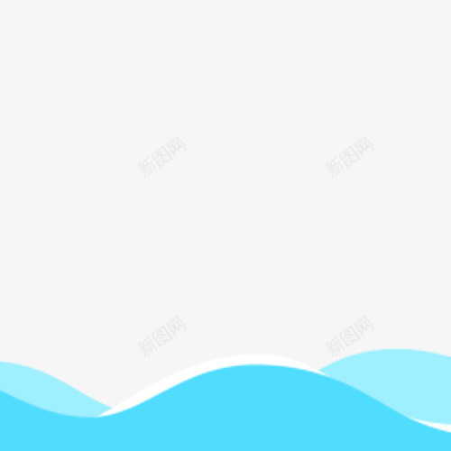 蓝色卡通波浪纹理png免抠素材_新图网 https://ixintu.com 分割 分割线 卡通 水波 波浪 波浪分割线 蓝色 装饰 边框 隔断