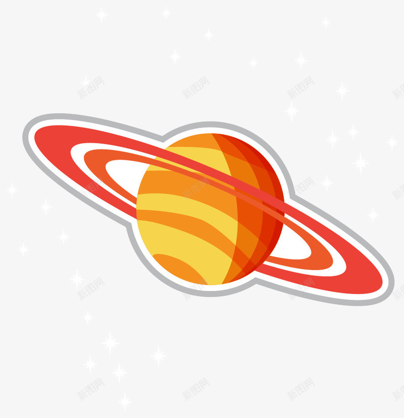 卡通星球插图png免抠素材_新图网 https://ixintu.com 卡通星球 恒星 星球