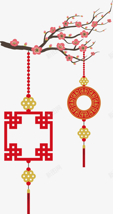 手绘梅树福圈挂链图案png免抠素材_新图网 https://ixintu.com png ppt ps p图 免扣 图案 手绘 挂链 梅树 溶图 矢量图片 福圈