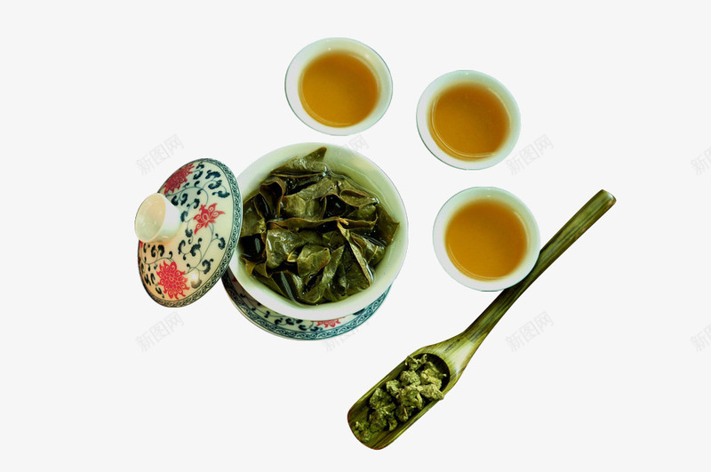品尝铁观音png免抠素材_新图网 https://ixintu.com 汤底 茶具 茶叶 茶汤 铁观音