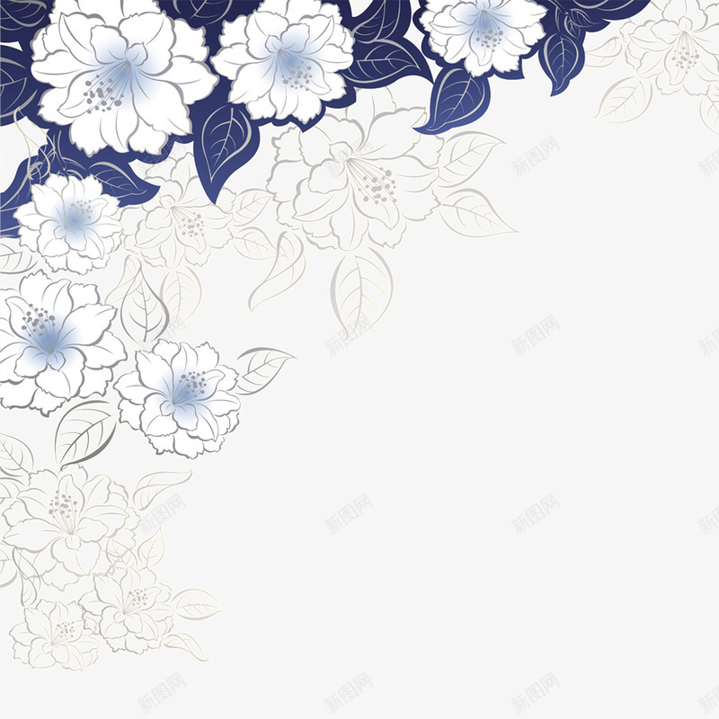 花纹png免抠素材_新图网 https://ixintu.com 中国国花牡丹花 底纹 牡丹蓝色牡丹花免扣 白色 盛放的牡丹花 花纹 蓝色 蓝色花朵PNG 贵气牡丹花