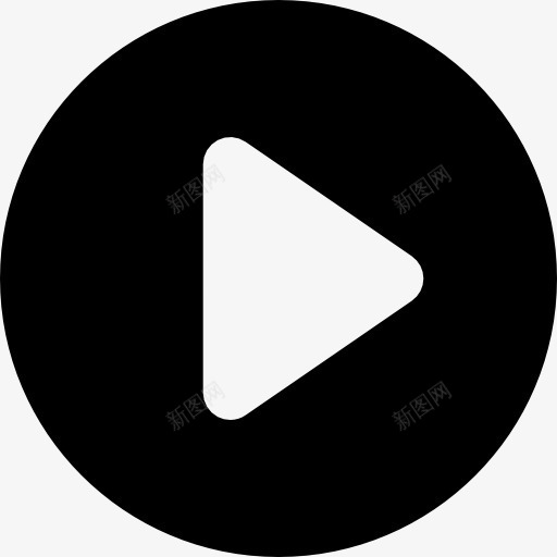 电影播放器的播放按钮图标png_新图网 https://ixintu.com 多媒体选项 电影 界面 视频播放器 音乐播放器的播放按钮