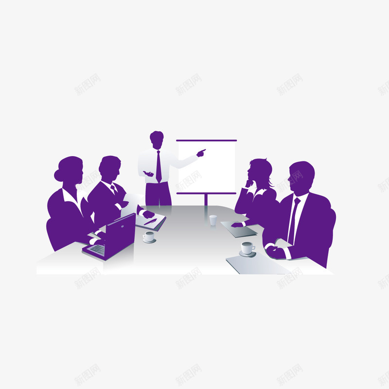 创意公司会议元素矢量图ai免抠素材_新图网 https://ixintu.com 人物 会议 公司 开会 矢量图