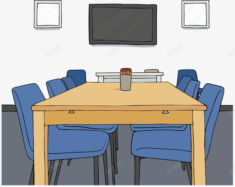 卡通公司商务会议室矢量图ai免抠素材_新图网 https://ixintu.com 会议室 公司 公司会议室 商务 商务公司 矢量png 矢量图