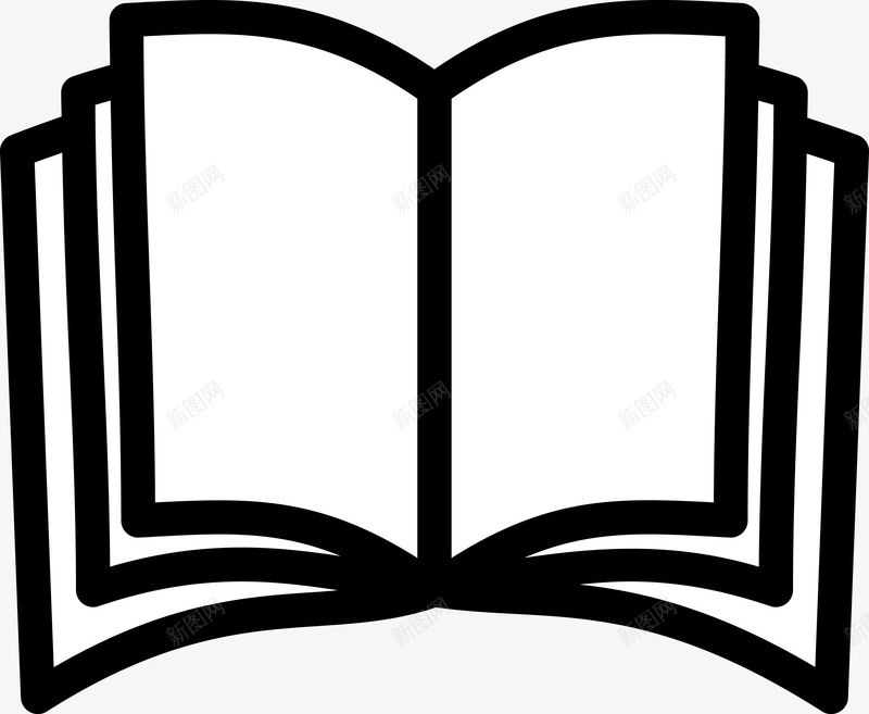 翻开的书籍图矢量图图标eps_新图网 https://ixintu.com 书 书抠图 书本 创意图 念书 标志图 矢量图 矢量图标 读书 读书图标 读书标志