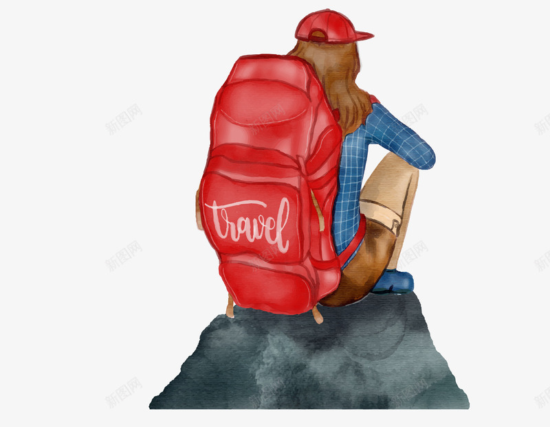 背包旅行卡通人物矢量图ai免抠素材_新图网 https://ixintu.com 300像素图 AI图免抠 大图免抠 徒步 手绘 旅游 旅行 高清免抠 矢量图