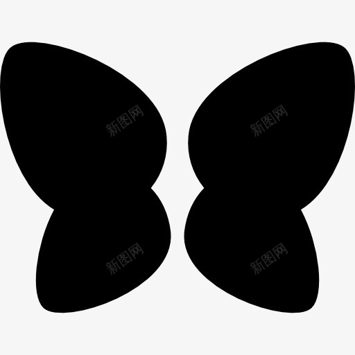 蝴蝶的翅膀夫妇图标png_新图网 https://ixintu.com 形状 蝴蝶 轮廓 黑色