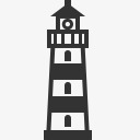 灯塔剪影png免抠素材_新图网 https://ixintu.com 建筑物风景灯塔航标 黑白条纹灯塔建筑