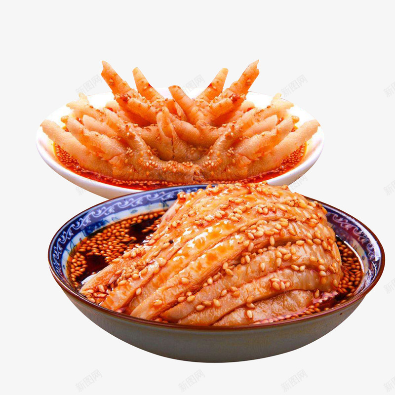 凉拌鸡爪香辣鸡肉png免抠素材_新图网 https://ixintu.com 凉菜 棒棒鸡 红油鸡丝 鸡丝 鸡爪