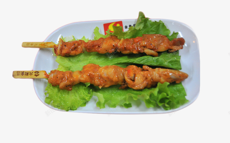 骨肉相连png免抠素材_新图网 https://ixintu.com 烤串 生菜叶 肉制品 脆骨 骨肉相连