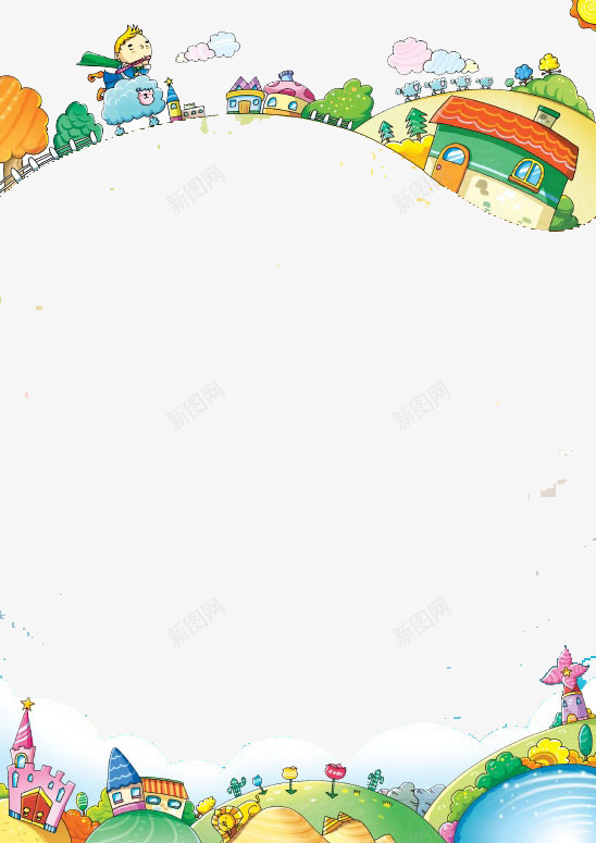 卡通梦幻童话边框png免抠素材_新图网 https://ixintu.com 儿童插画 动漫边框 卡通 卡通人物 卡通动物 可爱 插画 故事插画