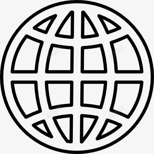 地球行星网格轮廓图标png_新图网 https://ixintu.com 全球网格 国际卒中图标 地球 地球网格 接口 星球 行星