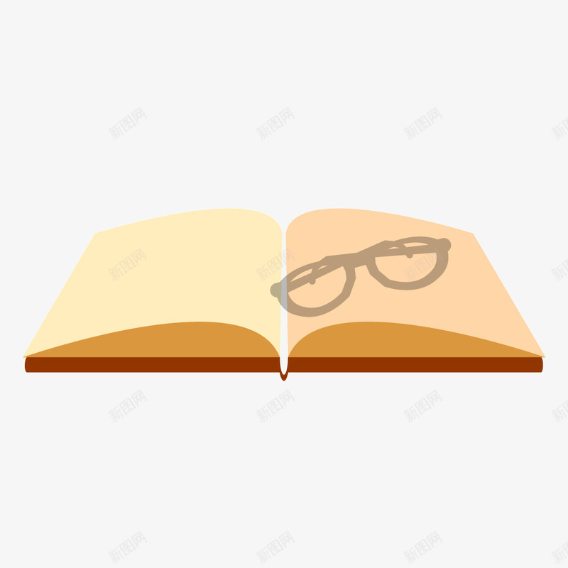 黄色书本课本眼镜矢量图ai免抠素材_新图网 https://ixintu.com 书本 眼镜 课本 黄色 矢量图