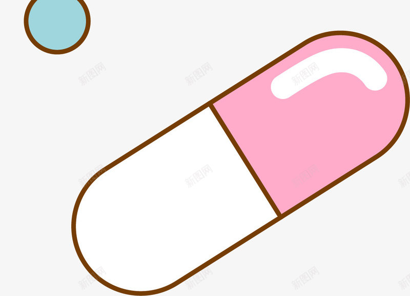 手绘药丸png免抠素材_新图网 https://ixintu.com 医药 手绘 药丸