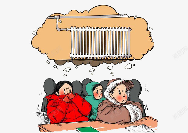 天冷了开空调png免抠素材_新图网 https://ixintu.com 北方 天冷 女人 棉衣 注意保暖 空调