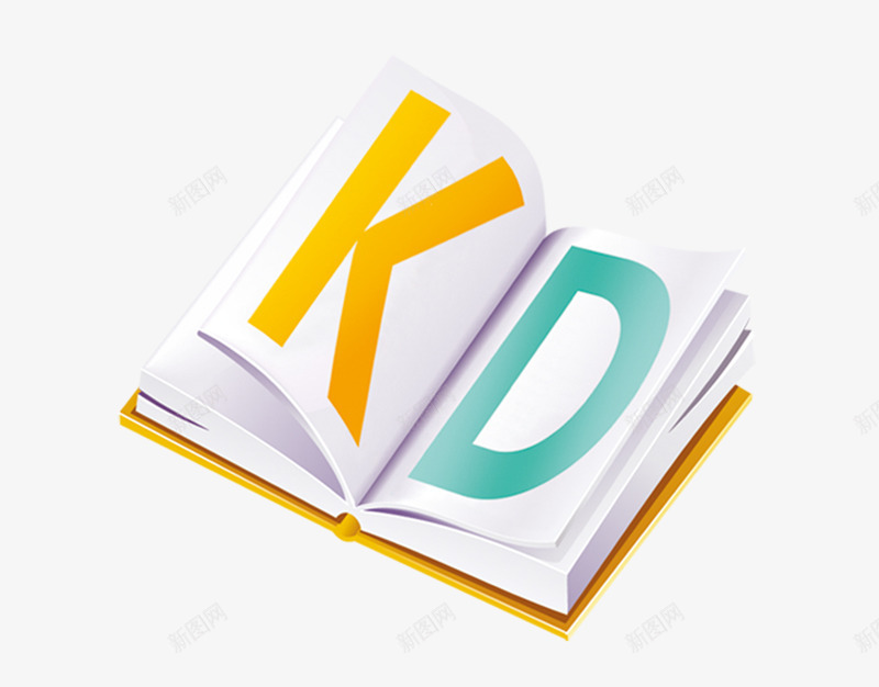 翻开的书本png免抠素材_新图网 https://ixintu.com KD 书本 卡通 图书 翻开的书本