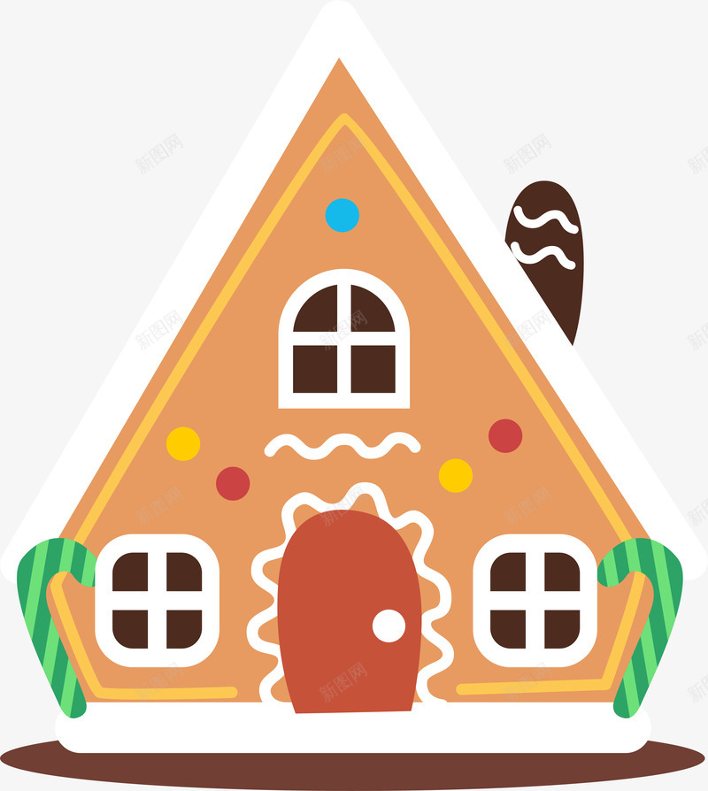 圣诞装饰房屋png免抠素材_新图网 https://ixintu.com 卡通房屋 卡通装饰 圣诞节 圣诞装饰 扁平化 矢量图案