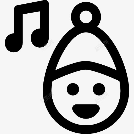 圣诞颂歌图标png_新图网 https://ixintu.com 孩子唱颂歌 歌曲 音乐