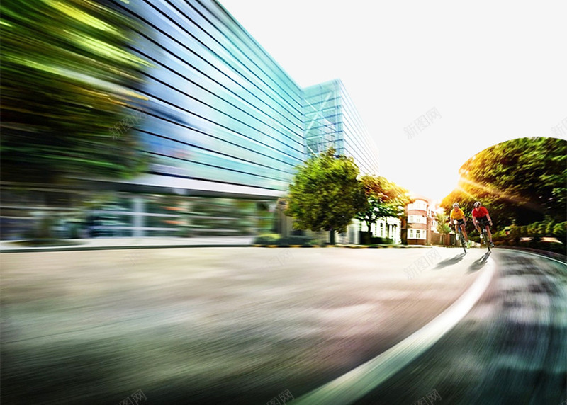 城市公路赛png免抠素材_新图网 https://ixintu.com 夕阳 大楼 拍摄 赛车跑道