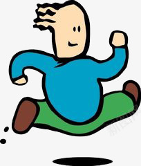 跑png免抠素材_新图网 https://ixintu.com 奔跑 小人 手绘 线条 绿色 蓝色