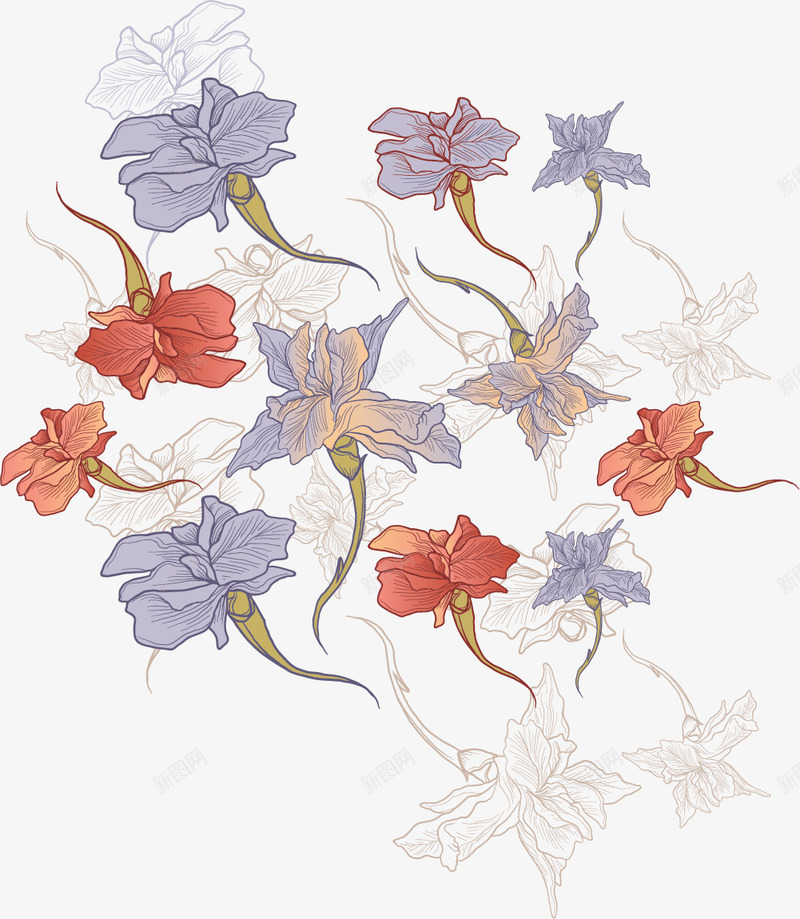 丝网花风景png免抠素材_新图网 https://ixintu.com 丝网花 假花 花朵 花瓣 装饰品 风景