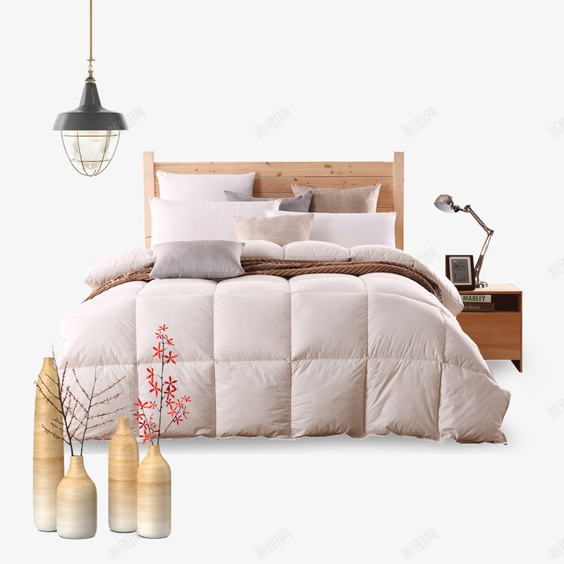 床上用品棉被psd免抠素材_新图网 https://ixintu.com 免费下载 冬季空调被 家居 家居家纺 清新被子 白色 空调被 红色被子 被子 被褥花瓶 吊灯装饰