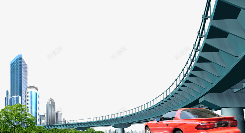 都市立交桥背景png免抠素材_新图网 https://ixintu.com 交通 汽车 立交桥 繁华 都市
