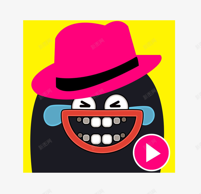 搞笑逗拍娱乐视频软件图标png_新图网 https://ixintu.com app 图标 娱乐休闲 工具 搞笑 整蛊 短视频 软件 逗拍