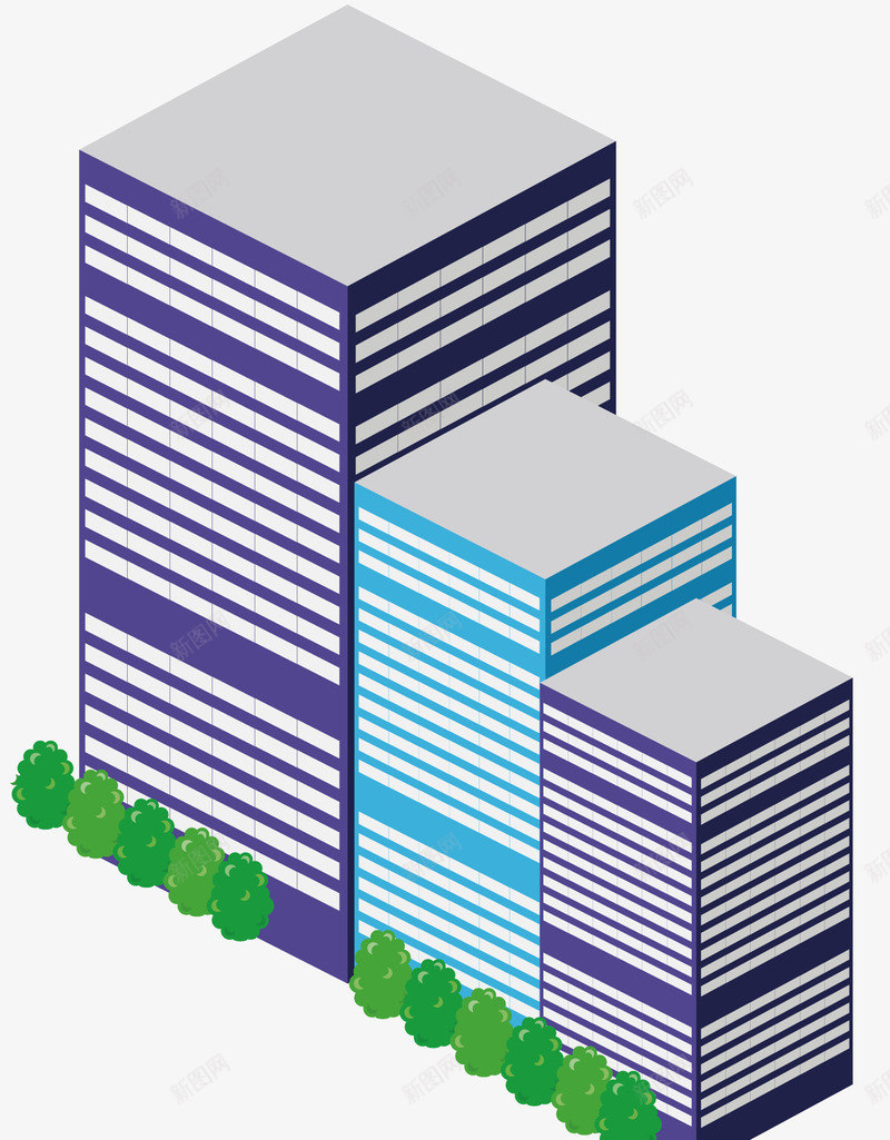 办公建筑大厦矢量图ai免抠素材_新图网 https://ixintu.com 办公大厦 平面图 建筑 房屋 扁平 装饰图案 矢量图