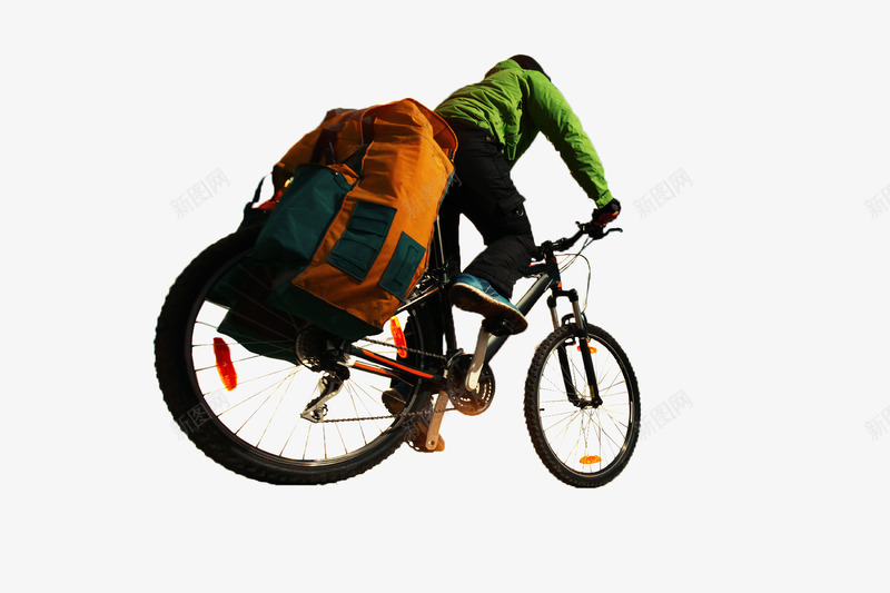 旅行的人png免抠素材_新图网 https://ixintu.com 单车 实物图 山地车 旅行 自行车 行李